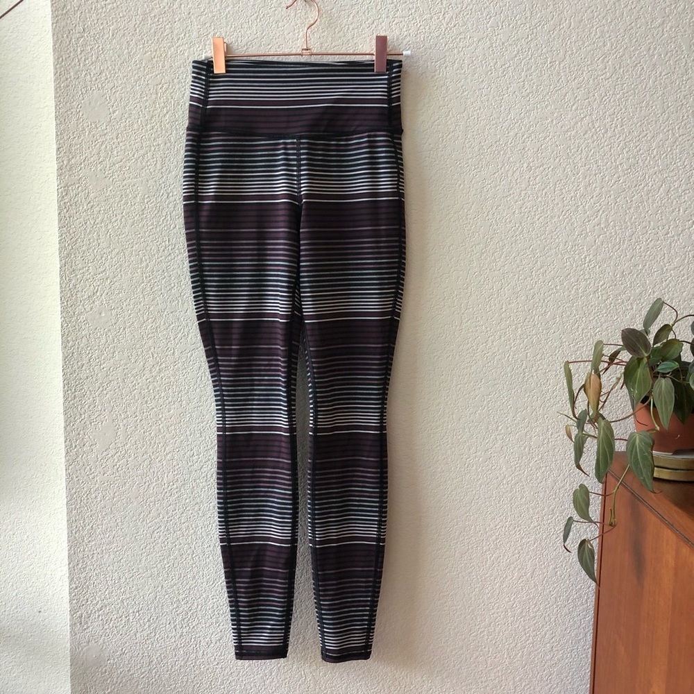 Athleta • purple stripe Chatarunga tight